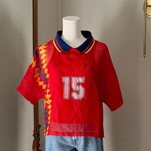 2018 Adidas Archive Spain 1994 World Cup Remake Mesh Jersey Set Size M